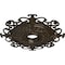Ekena Millwork Orleans Medallion (Canopies up to 8 1/4"), 38 3/8"OD x 6 5/8"ID x 2 7/8"P, Stone Hearth Crackle CM38OLSHC - alternate 3
